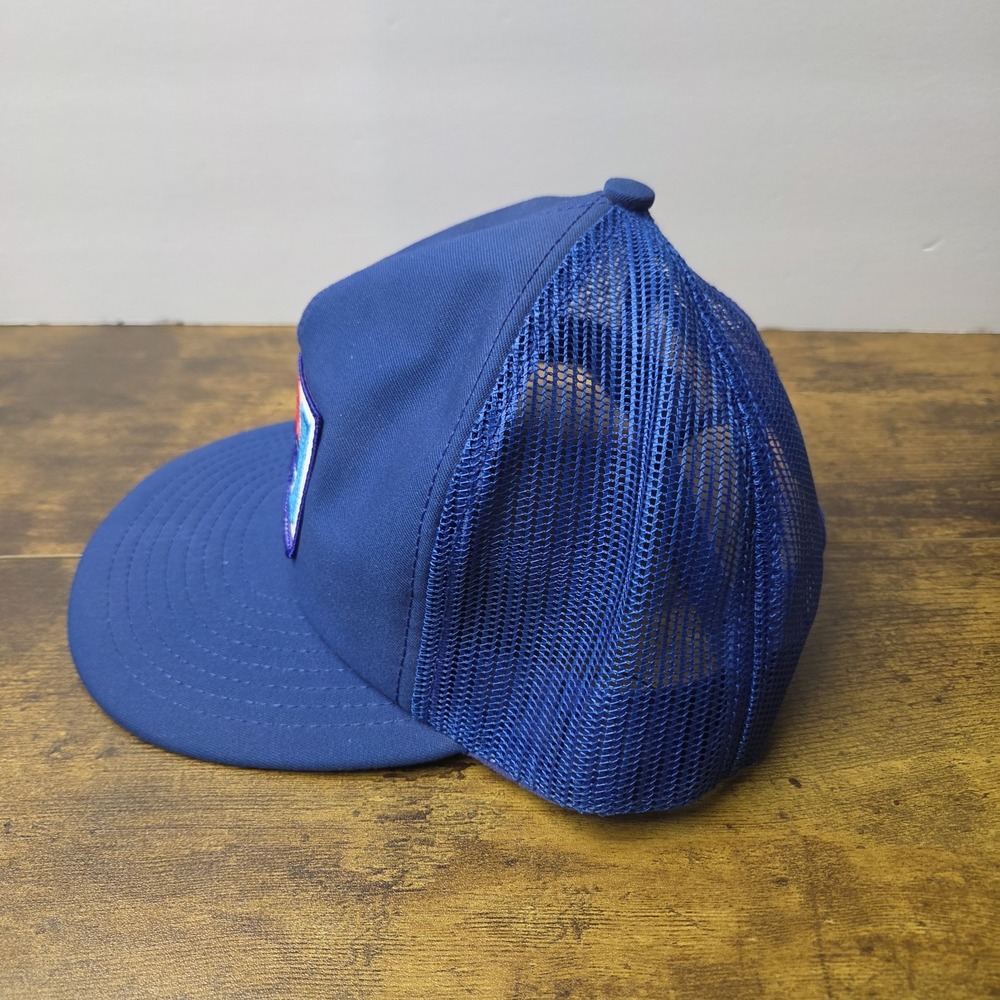 Vintage Pepsi Cola Mesh Trucker Hat Snapback Cap Blue Cintas Made in USA - Picture 4 of 10